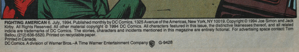 DC Comic / Fighting American / #6 Jul 1994